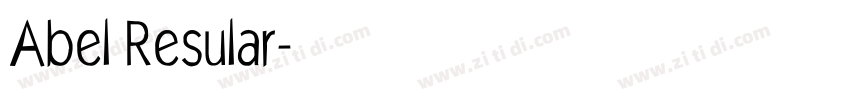 Abel Resular字体转换